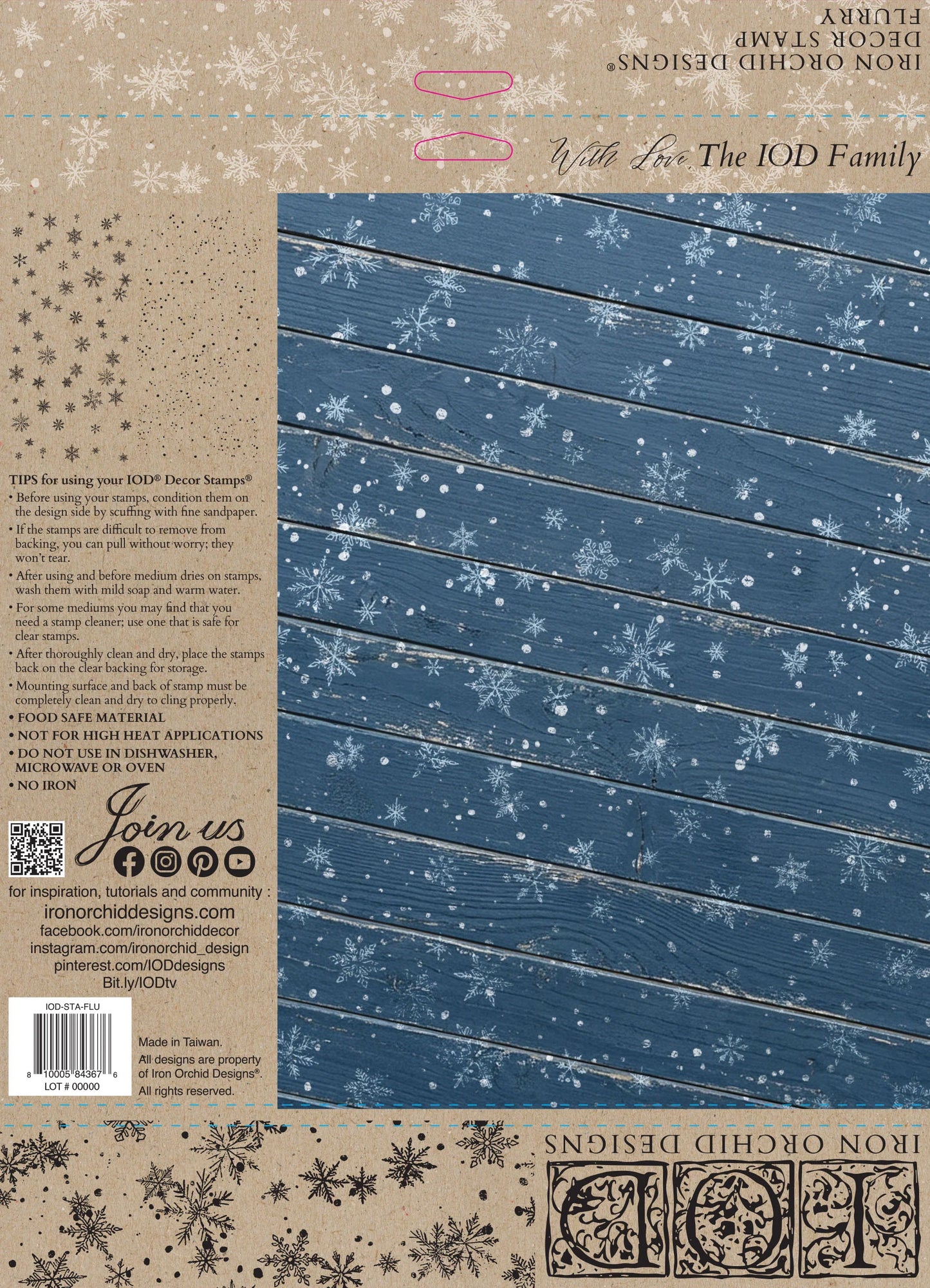 Flurry IOD 12"x 12" Stamp
