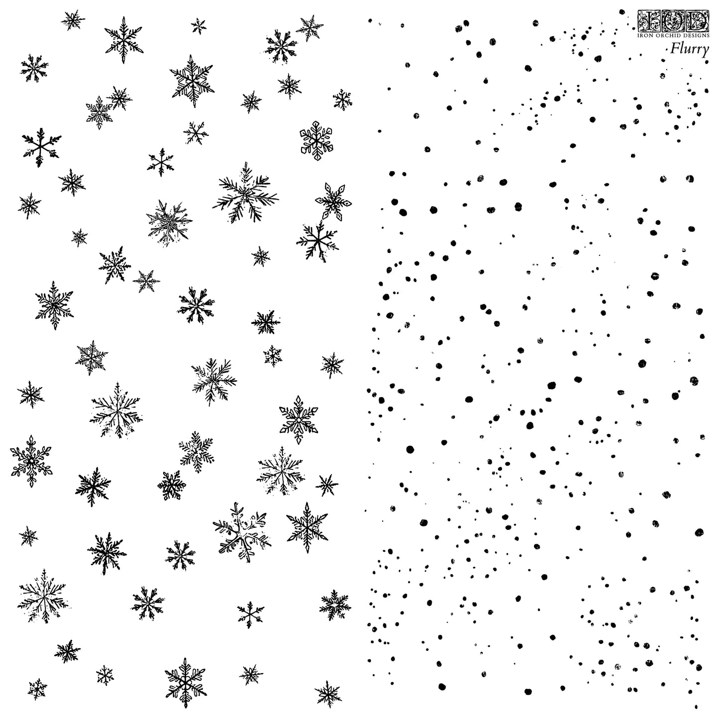 Flurry IOD 12"x 12" Stamp