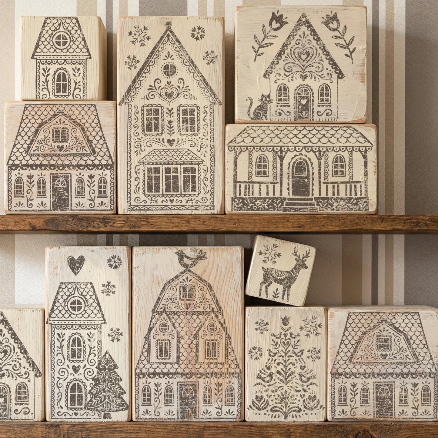 Gingerbread Lane IOD 12"x 12" Stamp