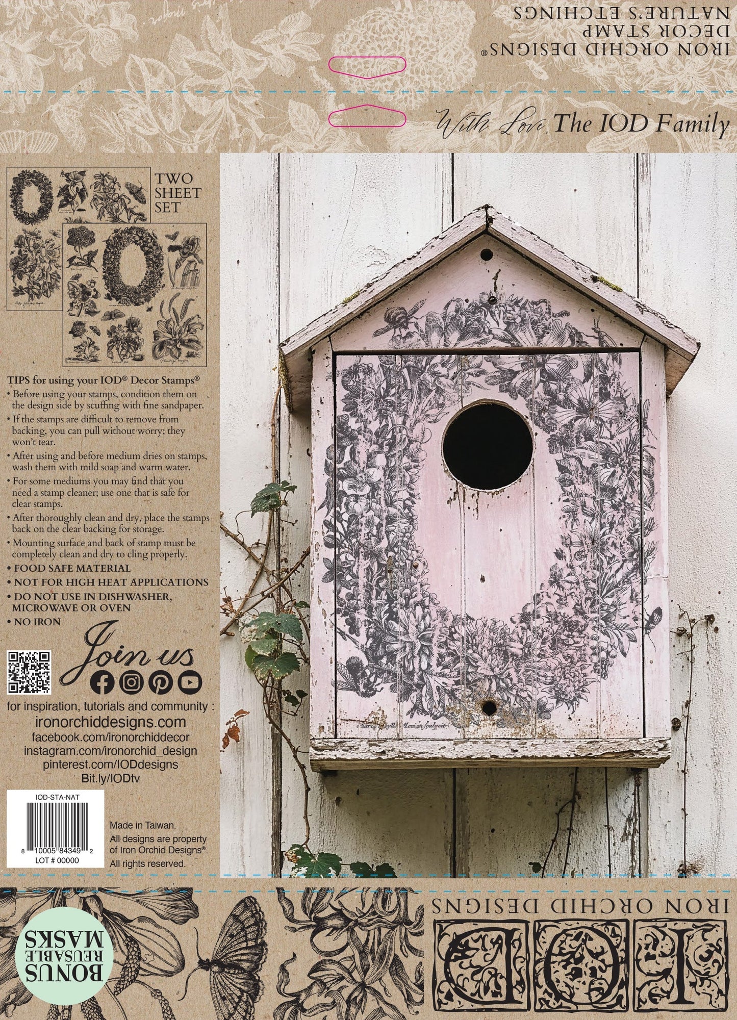 Nature's Etching IOD 12"x 12" Stamp