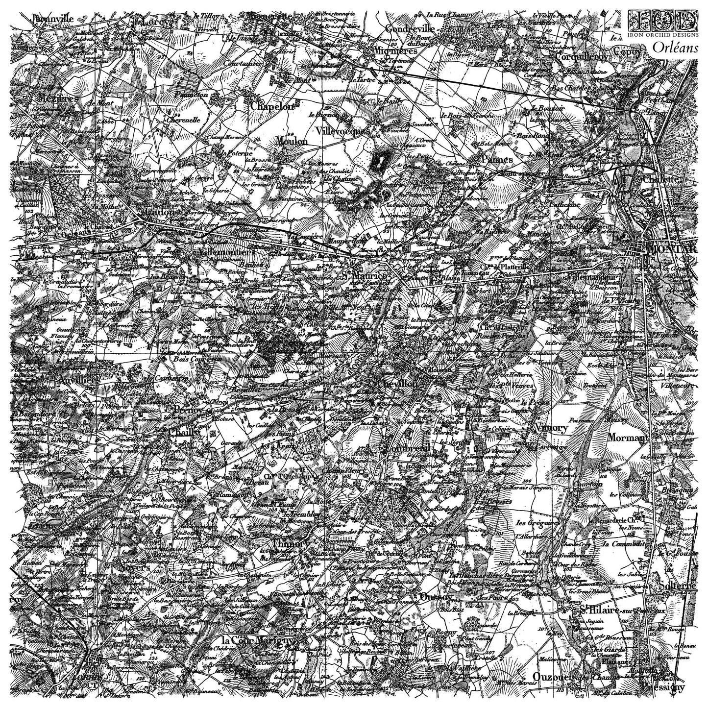 Orleans IOD 12"x 12" Stamp