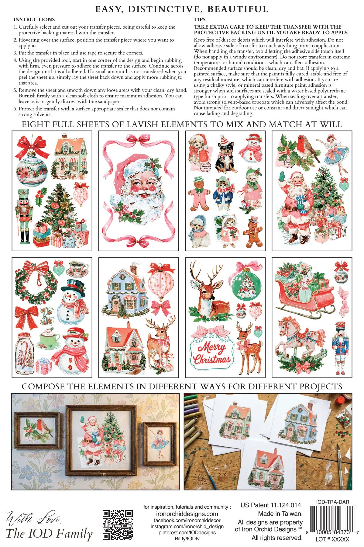 Darling Holiday IOD Transfer 8"x 12" Pad
