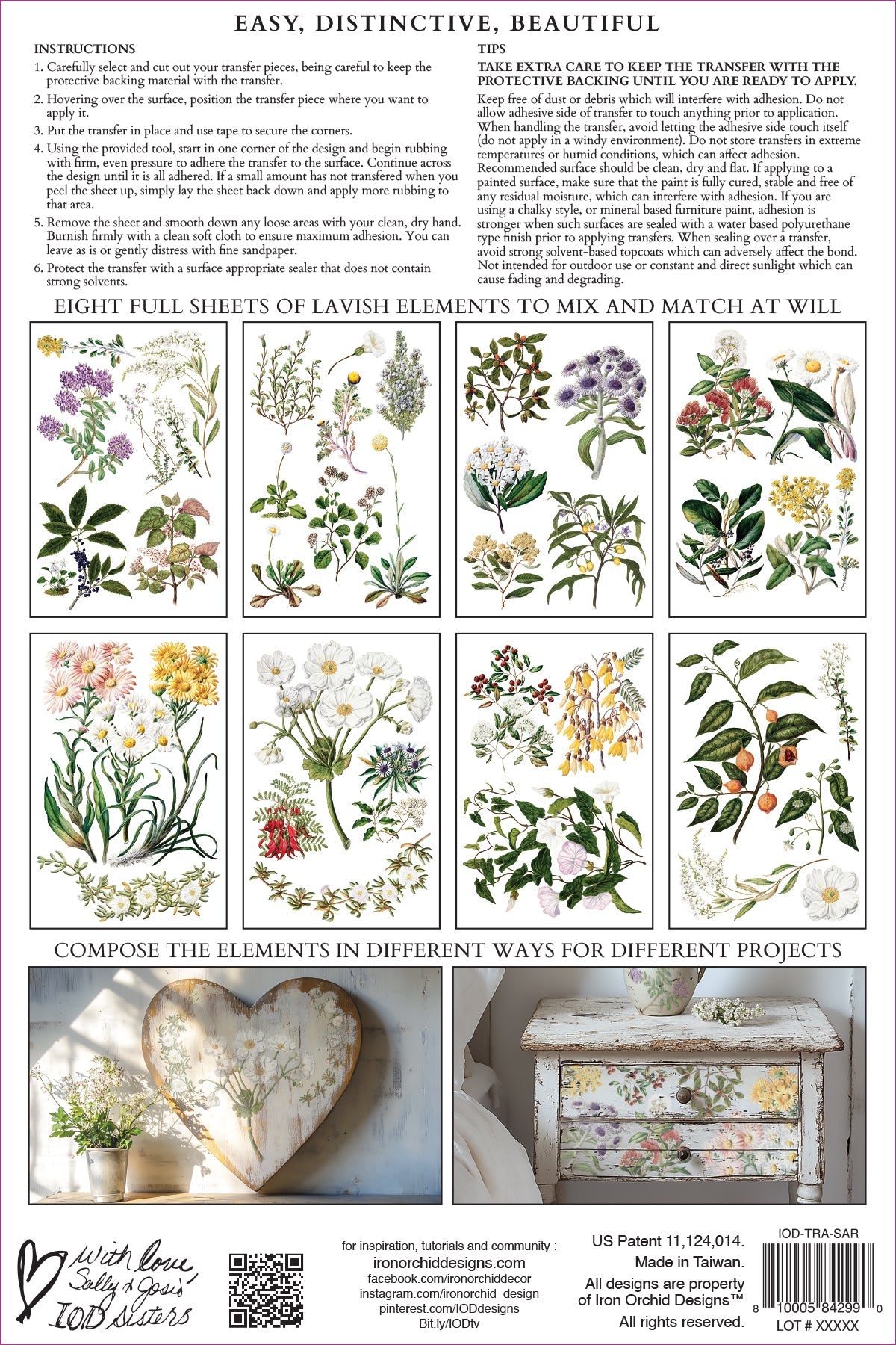 Sarah Featon's Botanicals IOD Transfer 8x12 Pad