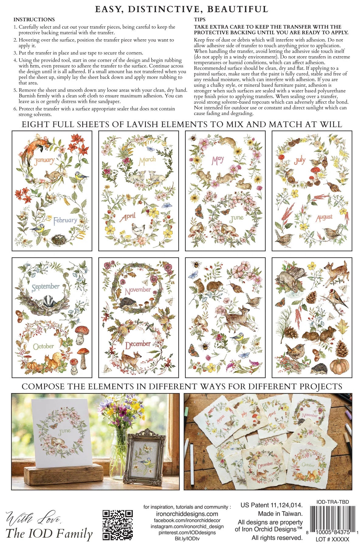 The Bramblewood Diaries IOD Transfer 8"x 12" Pad