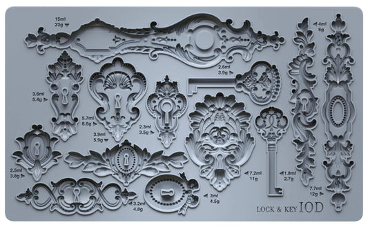 Lock & Key 6x10 IOD Decor Mould