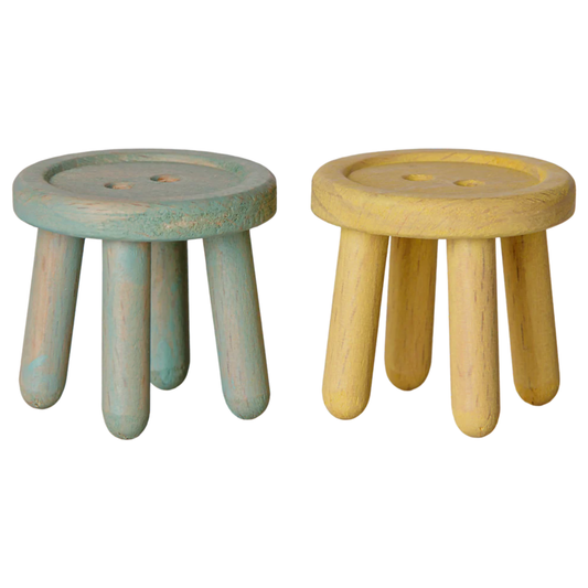 PREORDER: Stool Set, Mouse (Mint/Light Yellow)
