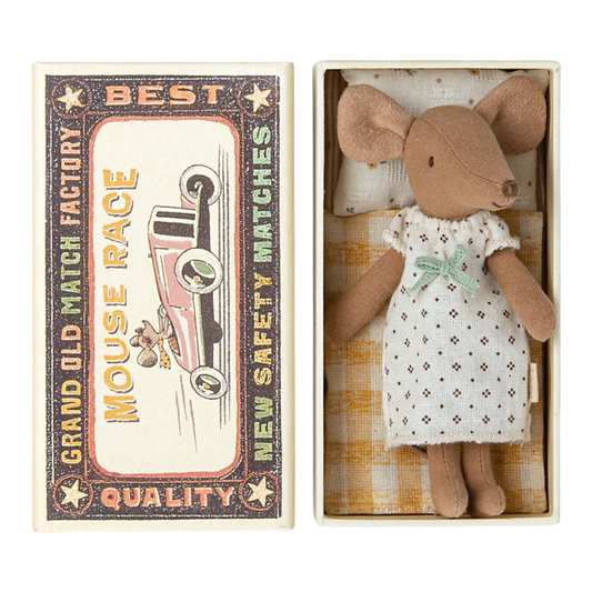 Big Sister Mouse in Matchbox (White)