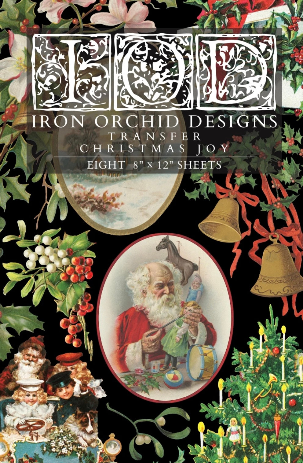 2025 Holiday Top 3 Transfer IOD Bundle! (set of 3). Christmas Joy/Santa's Hollow/Partridge Lane! 8"x12" 8 pages Limited Iron Orchid Designs
