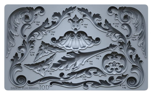 Dainty Flourishes 6x10 IOD Mould