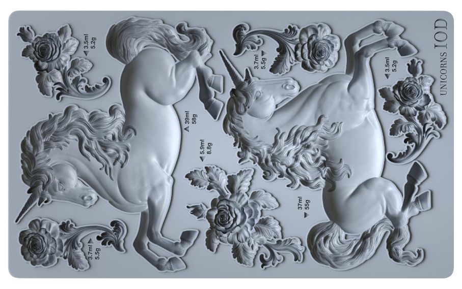 Unicorns 6x10 IOD Mould