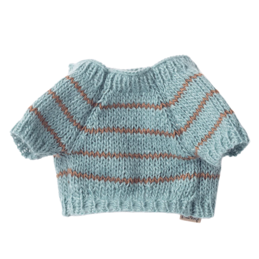 Puppy Supply, Small, Knitted Sweater (Dusty Blue)