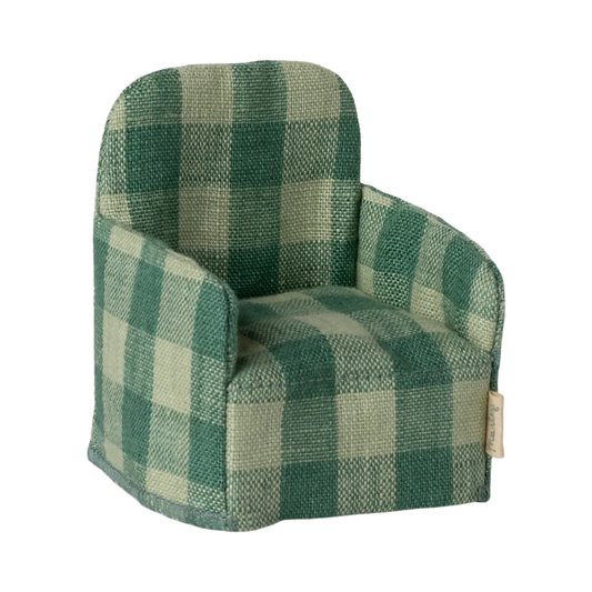 Folding Chair, Mouse (Green Checker)