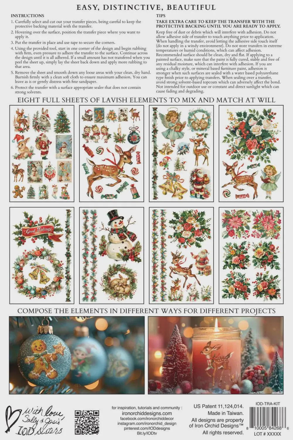 2024 & 2025 Holiday Transfer IOD Bundle! (set 6) Christmas Joy/Santa's Hollow/Partridge Lane/Yuletide/Kitschy & Crimson Velvet! Limited