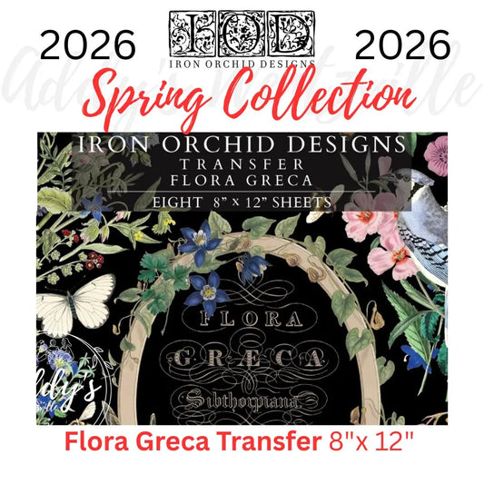Flora Greca IOD Transfer 8"x 12" Pad