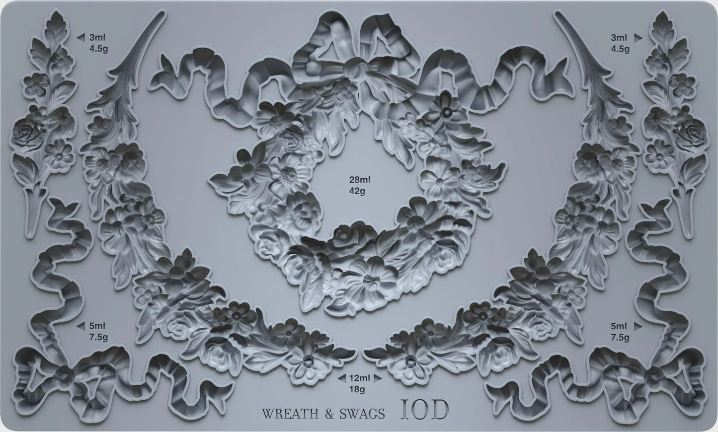 Wreath & Swags IOD 6"x 10" Mould
