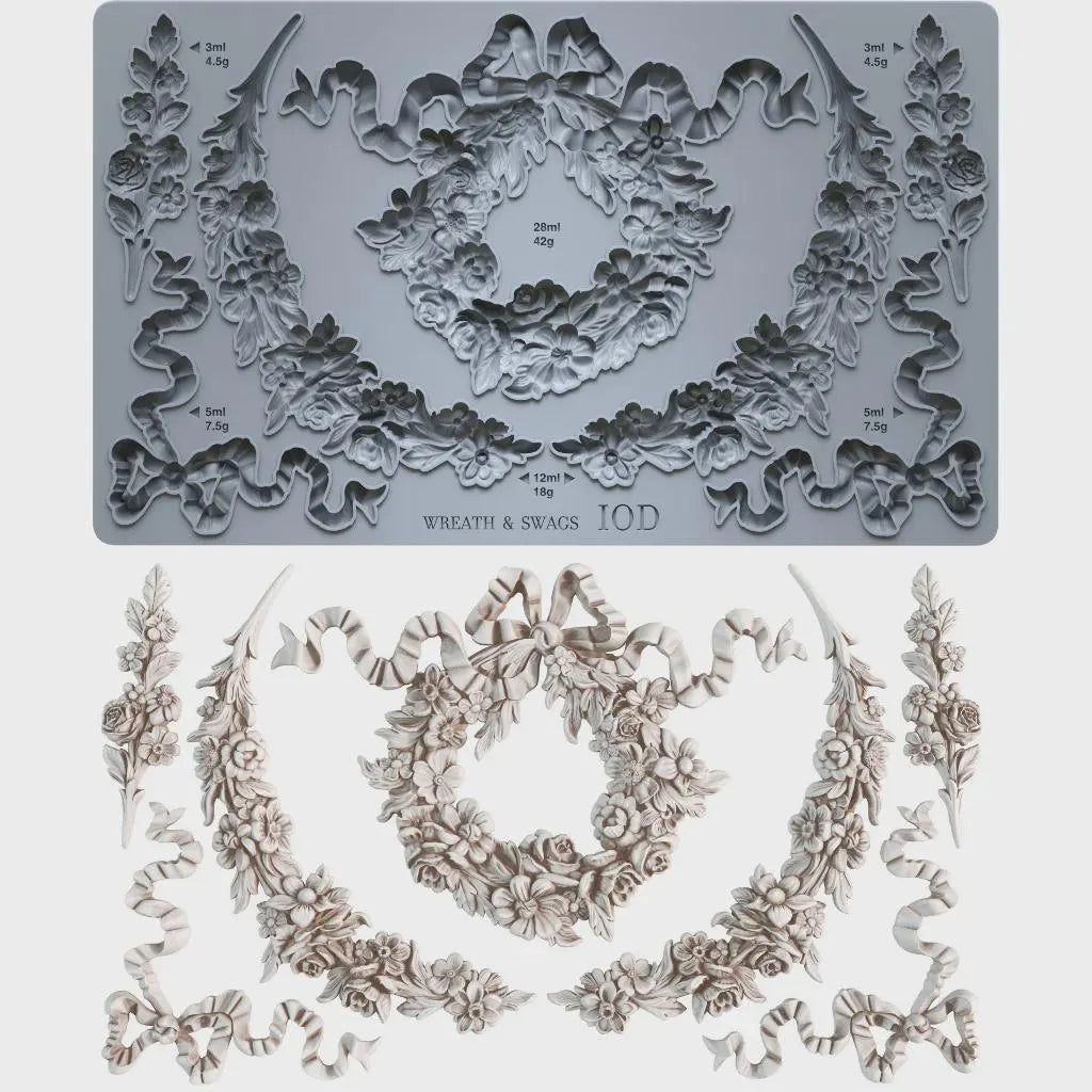 Wreath & Swags IOD 6"x 10" Mould