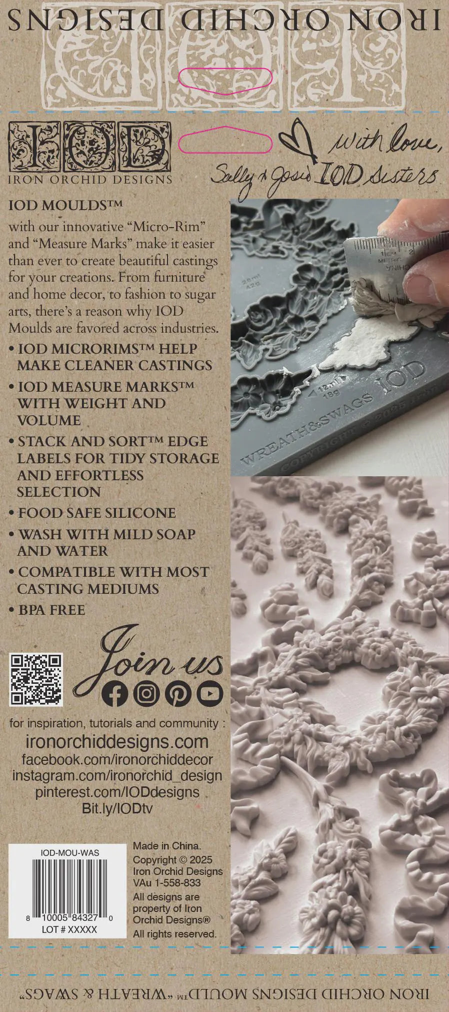 Wreath & Swags IOD 6"x 10" Mould
