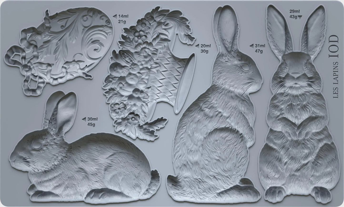 Les Lapin IOD 6"x 10" Mould