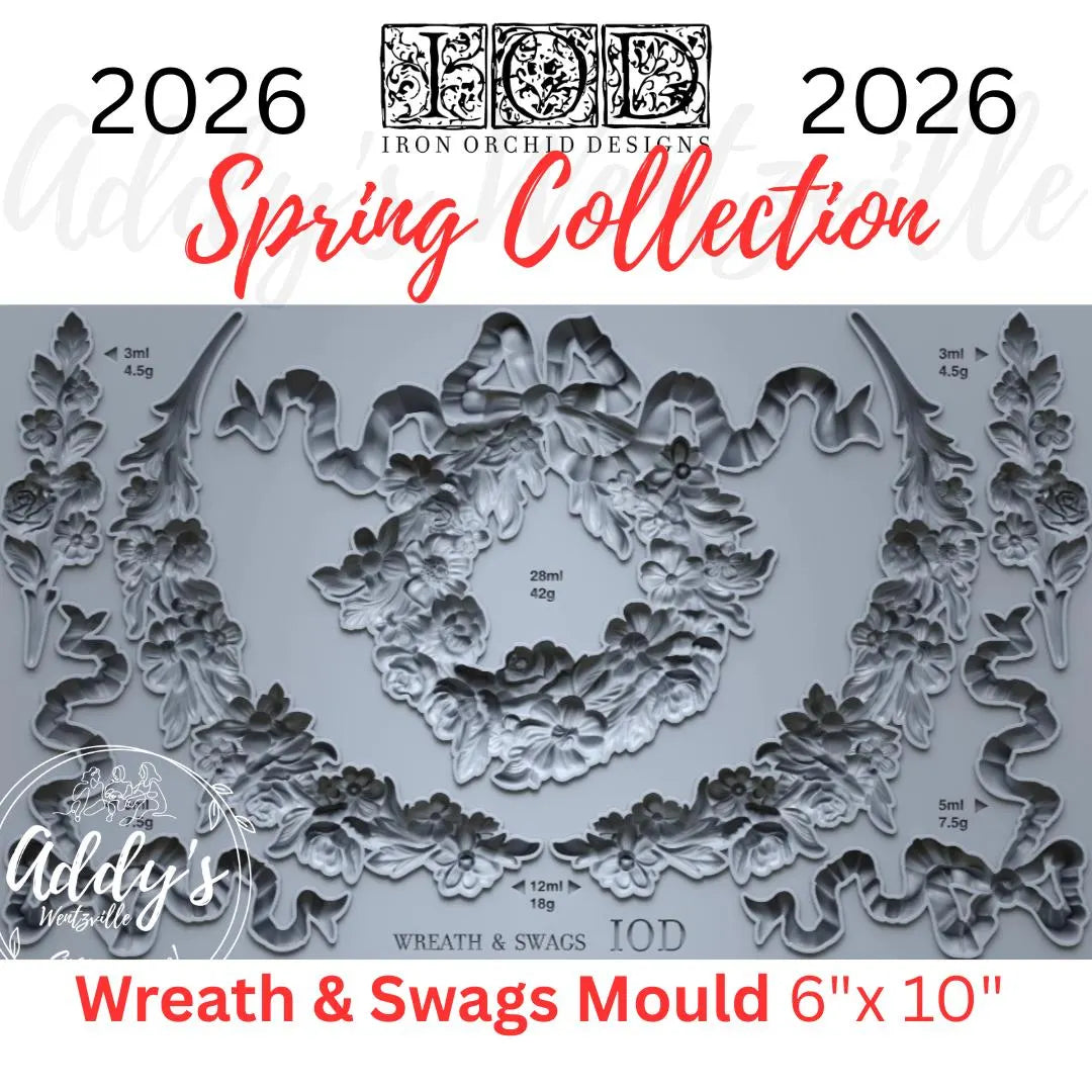 Wreath & Swags IOD 6"x 10" Mould