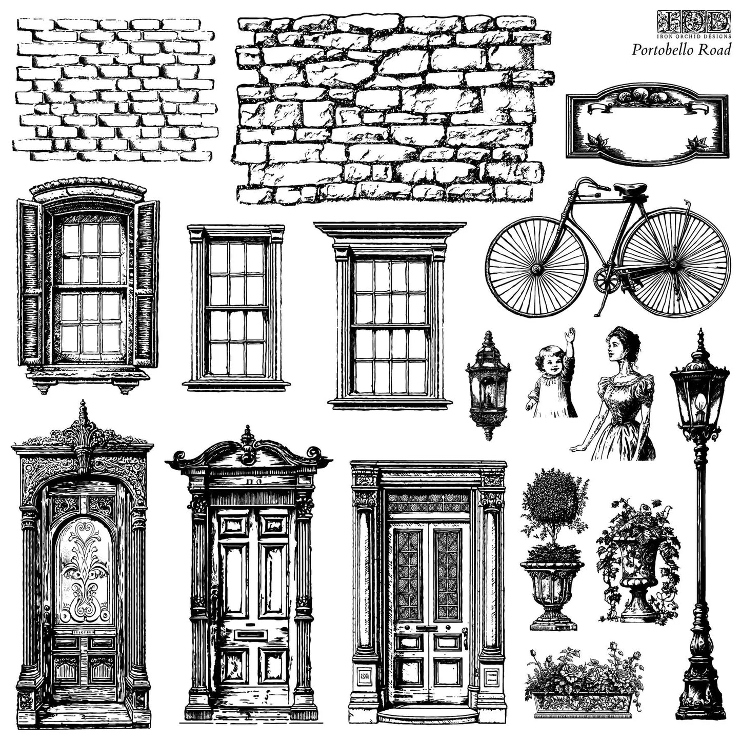 Portobello Road 12x12 IOD Stamp (Retired)