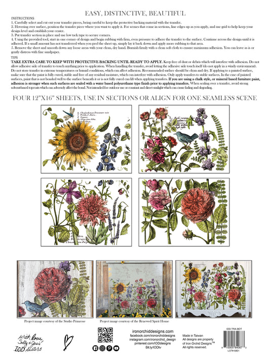 Botanist's Journal IOD Transfer 12"x 16" Pad