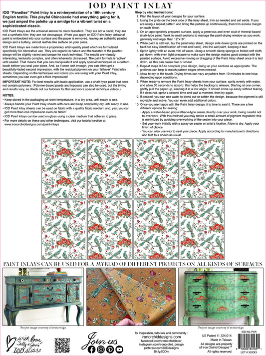 Paradise IOD Paint Inlay 12"x 16" Pad (Retired)