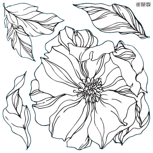 Peonies IOD 12"× 12" Stamp (Retired)