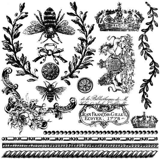 Queen Bee 12x12 IOD Decor Stamp