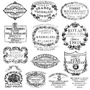 Crockery 12x12 IOD Decor Stamp